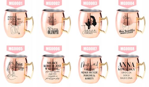 Kubek koktajlowy z uchem ze stali z grawerem PREZENT Z TWOIM IMIENIEM na Arena.pl