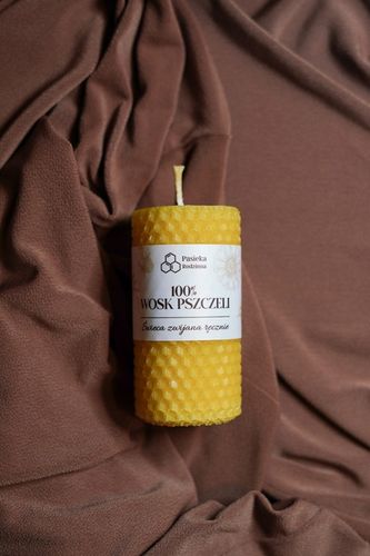 Zestaw 3x Świeca z Wosku Pszczelego 8/5 cm 100% Wosk Pszczeli na Arena.pl