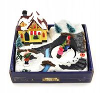 Świąteczna scenka Magic Village ruchoma LED sklep