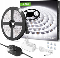 Taśma Ściemniane LED Adapter 6000K Zimna Biała 5m 12V 300 LEDs 1650LM Lepro