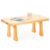 Drewniany stolik kawowy 85x48cm prostokątna ława do salonu impregnowane naturalne drewno
