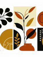 Plakat 15x20cm Kolaż Botaniczny