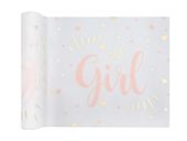 Bieżnik flizelinowy Baby Girl baby shower dla dziewczynki 0,28 x 3 m