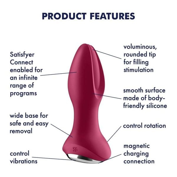 Korek Analny Rotator Plug 2 Connect App (Violet) zdjęcie 7