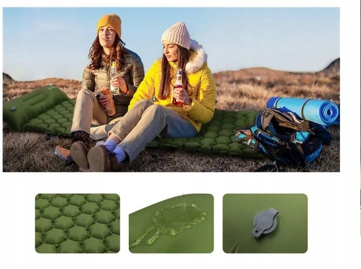 MATA KARIMATA 3D MATERAC SAMOPOMPUJĄCY POMPKA PODUSZKA + GRATIS 198x60x8cm zdjęcie 4