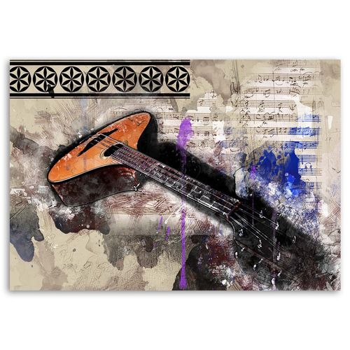 Obraz na płótnie, Gitara - abstrakcja, 1-częściowy 100x70 na Arena.pl