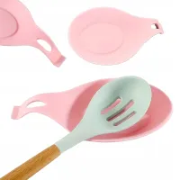 SILIKONOWY OCIEKACZ NA ŁYŻKĘ 24x11,5CM PODSTAWKA KUCHENNA ANTYPOŚLIZGOWA