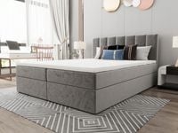 Łóżko Boxspring Kontynentalne 160x200 + Materace BONITO - OFERTA MAGAZYNOWA