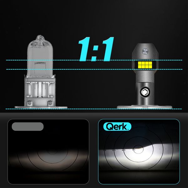 ŻARÓWKI LED H3 QERK 1 DO 1 WIĘCEJ ŚWIATŁA CAN RETROFIT DOPASOWANE zdjęcie 6