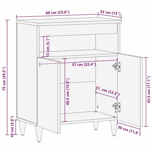 Bufet Biały 33.5 x 60 x 75 cm na Arena.pl