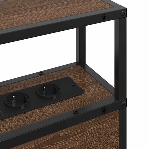 Zagłówek do przechowywania z półką Brązowy dąb 200 cm na Arena.pl