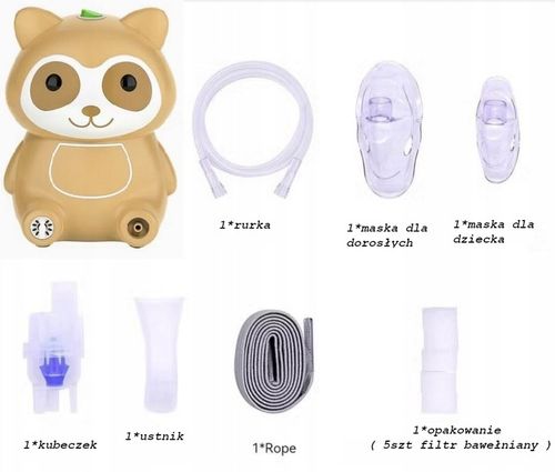 NEBULIZATOR KOMPRESOWY INHALATOR KOMPRESOROWY CICHY DLA DZIECI SZOP na Arena.pl