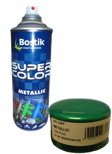 FARBA W SPRAYU LAKIER SUPER COLOR METALLIC ZIELONY 400ML na Arena.pl