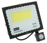 HALOGEN Naświetlacz Lampa LED COB z CZUJNIKIEM Ruchu Zmierzchu 50W 3009