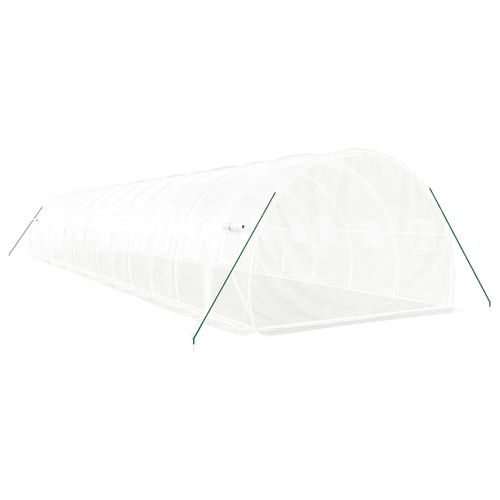 Szklarnia ze stalową ramą, biała, 42 m², 14x3x2 m na Arena.pl