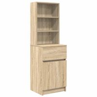 Szafka nocna Sonoma Oak 39x35x125 cm Drewno klejone