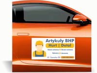 Magnes na samochód reklama magnetyczna 60x30 ARTYKUŁY BHP hurt detal