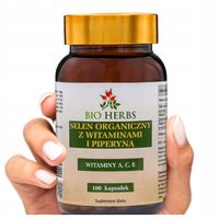 Selen organiczny witaminy a c e piperyna zdrowie odporność młodość 100szt