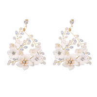 Kolczyki ślubne BOHO wizytowe wiszące z kryształkami stal szlachetna KOLS01