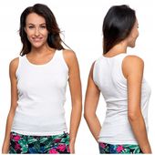 TOP DAMSKI PODKOSZULEK NA RAMIĄCZKACH BAWEŁNIANY BIAŁY TANK TOP MORAJ Roz L