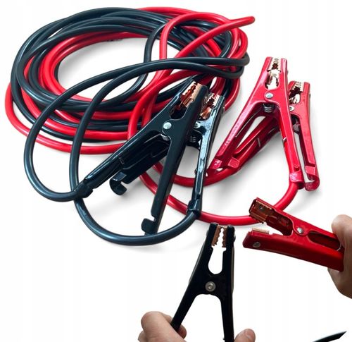 SOLIDNE KABLE PRZEWODY ROZRUCHOWE 900A 6m 6 metrów GRUBE 20mm2 2x 6m MOCNE na Arena.pl