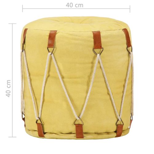 Puf żółty, 40x40 cm, płótno bawełniane na Arena.pl