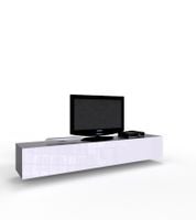 VIGO 180 czarno biała- szafka pod telewizor, podwieszana fronty połysk