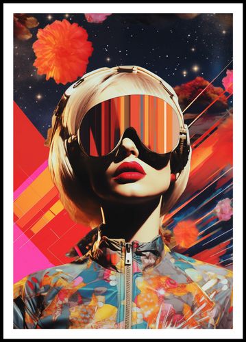 Plakat 68x98cm Retrofuturystyczna Muza na Arena.pl