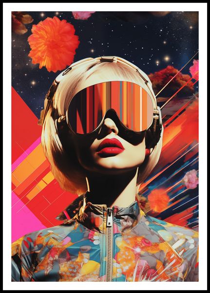 Plakat 68x98cm Retrofuturystyczna Muza zdjęcie 3