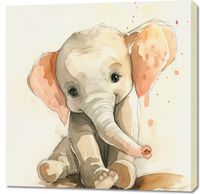 Obraz 90x90cm Siwy Słonik