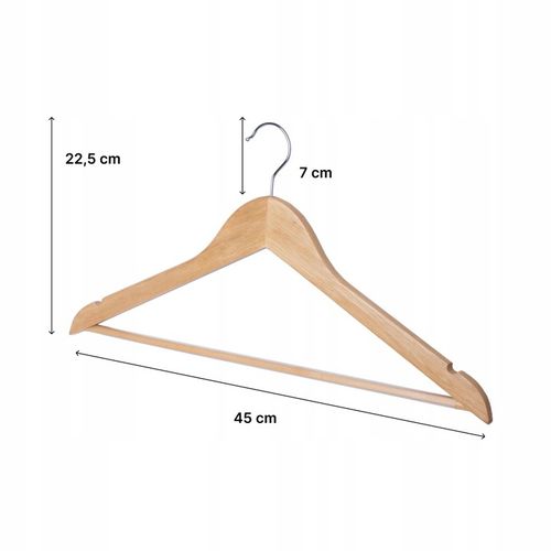 Wieszak drewniany na ubrania odzież do szafy wieszaki drewniane 10szt na Arena.pl