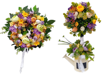 Wielkanocny komplet dekoracyjny – wianek 48 cm i kompozycja w konewce