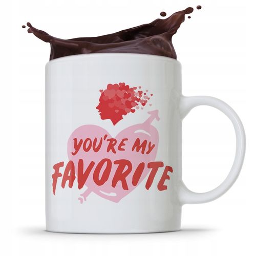 Kubek Prezent Na Walentynki You're My Favorite Z Nadrukiem Ze Zdjęciem na Arena.pl