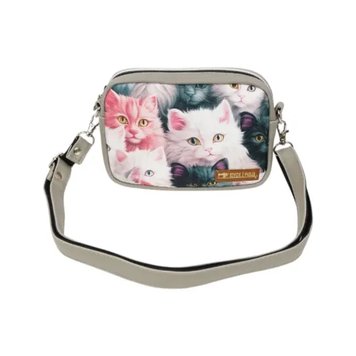 Mini torebka box prostokątny z ekoskóry z motywem kotów na Arena.pl