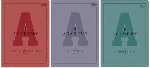 Zestaw zeszytów tematycznych Academy A5 INTERDRUK 9 sztuk + notes A6 gratis na Arena.pl