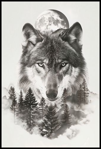Plakat 67,5x100cm Wilczy Duch Lasu na Arena.pl