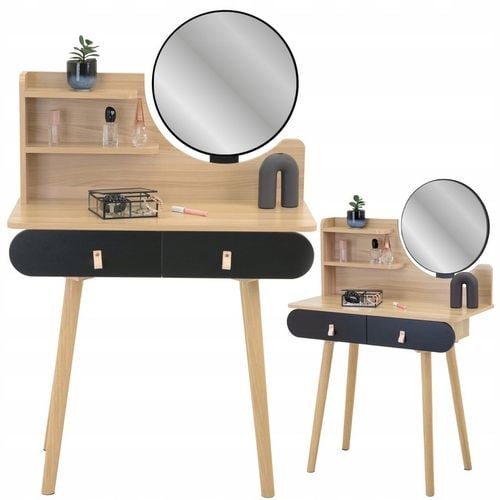 Toaletka z lustrem kosmetyczna skandynawska na Arena.pl