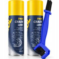 2X MANNOL SMAR DO ŁAŃCUCHA ROWEROWEGO MOTOCYKLOWEGO SZCZOTKA DO CZYSZCZENIA