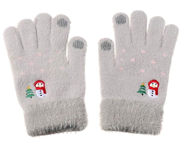 Ciepłe Dotykowe Rękawiczki Damskie Haftowane zdjęcie 5