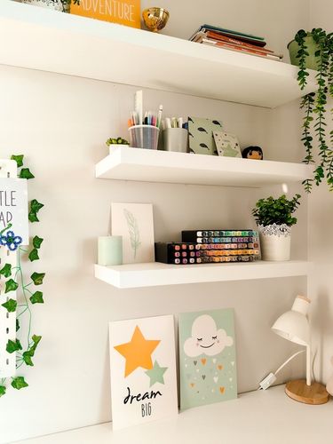 Półka ścienna samowisząca - FS - 60x23 cm - Biały na Arena.pl