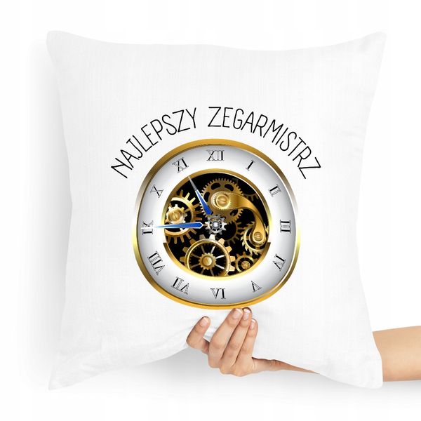 Poduszka Dla Zegarmistrza Najlepszy Zegarmistrz Z Nadrukiem Ze Zdjęciem zdjęcie 1