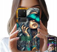 ETUI DO SAMSUNG GALAXY S20 Ultra - ANTI SOCIAL, BUTTERFLY, MOTYLEK, KOBIECE