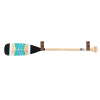 Pagaj John Paddle Ozdoba Kolorowy Malowany 120 cm WZ6 ze skórzanymi poziomymi zawieszkami 120 cm