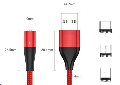 MICRO-USB 1M KABEL MAGNETYCZNY USB 5A na Arena.pl