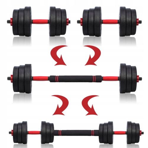 HANTLE ZESTAW HANTLI REGULOWANYCH DO ĆWICZEŃ 10 kg 2 X 5 kg + SZTANGA na Arena.pl