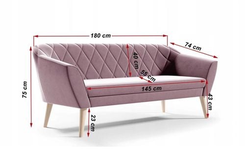 Sofa VIVA 3 - beżowy / R21 na Arena.pl