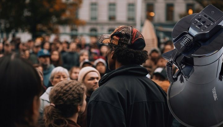 Megafon Tonsil TE 30/20 - Nagrywanie Syrena REC Wersja AKU z Akumulatorem zdjęcie 15