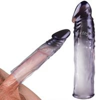 ŻELOWA PRZEDŁUŻKA PENISA 6 cm ROZCIĄGLIWA CZARNY