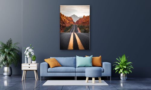 OBRAZ NA PŁÓTNIE 018 Droga w kanionie 60x90cm na Arena.pl