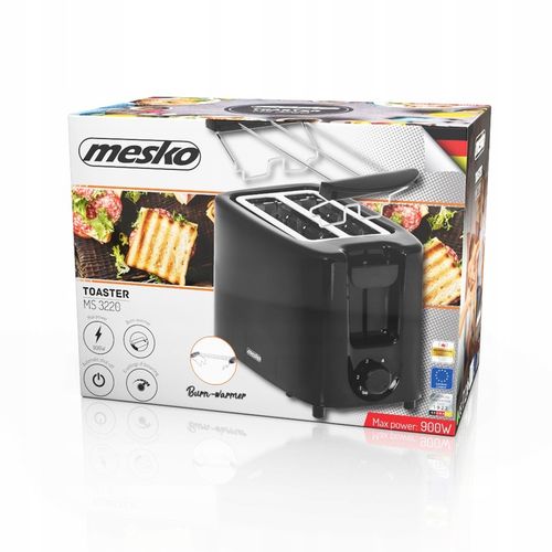 Toster opiekacz do tostów grzanek Mesko MS 3220 900W tacka 6-stopniowa reg na Arena.pl